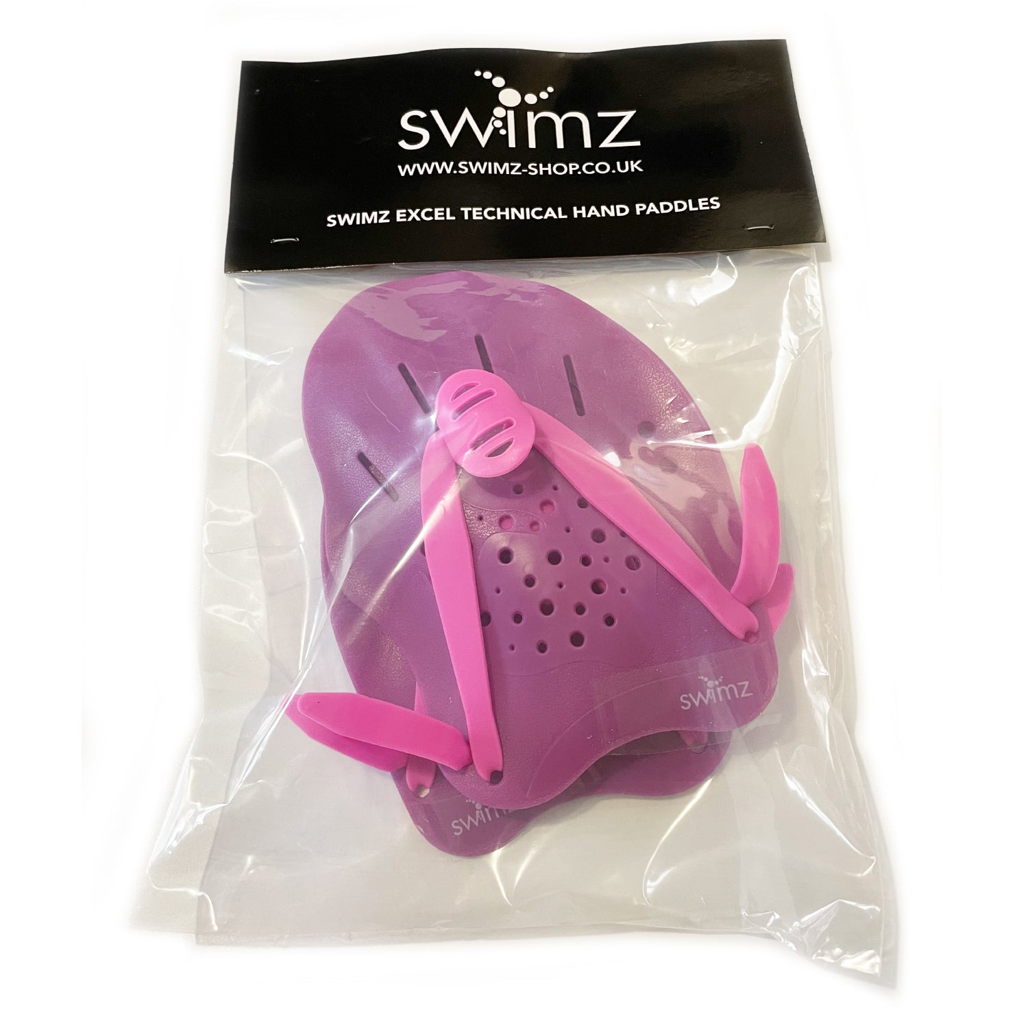 Swimz Excel Technical Hand Paddles - Purple / Pink