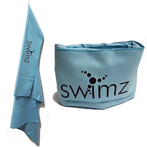 Swimz Large Microfibre Towel - Blue (Blue)