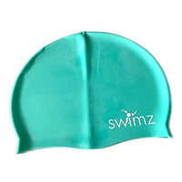 Swimz Silicone Swim Cap Solid Colour - One Size Fits Most design (Mint)