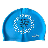 Swimz ''We Swim'' silicone swim cap Blue