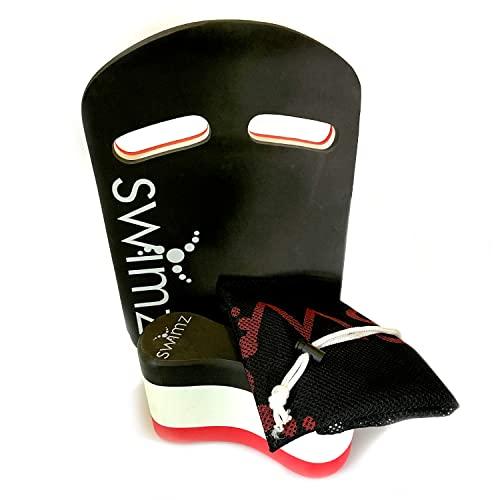 Swimz Basic Senior Swim Training Kit Bundle - Black/white/Red