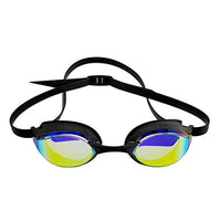 Swimz Vortex Mirrored Swimming Goggle - Low profile training & racing swimming goggles (Black / Smoke / Gold)