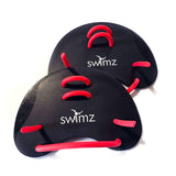 Swimz Club Swimming Finger Paddles - Black / Red / White