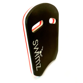 Swimz Senior Club Swimming Kickboard - Black/White/Red