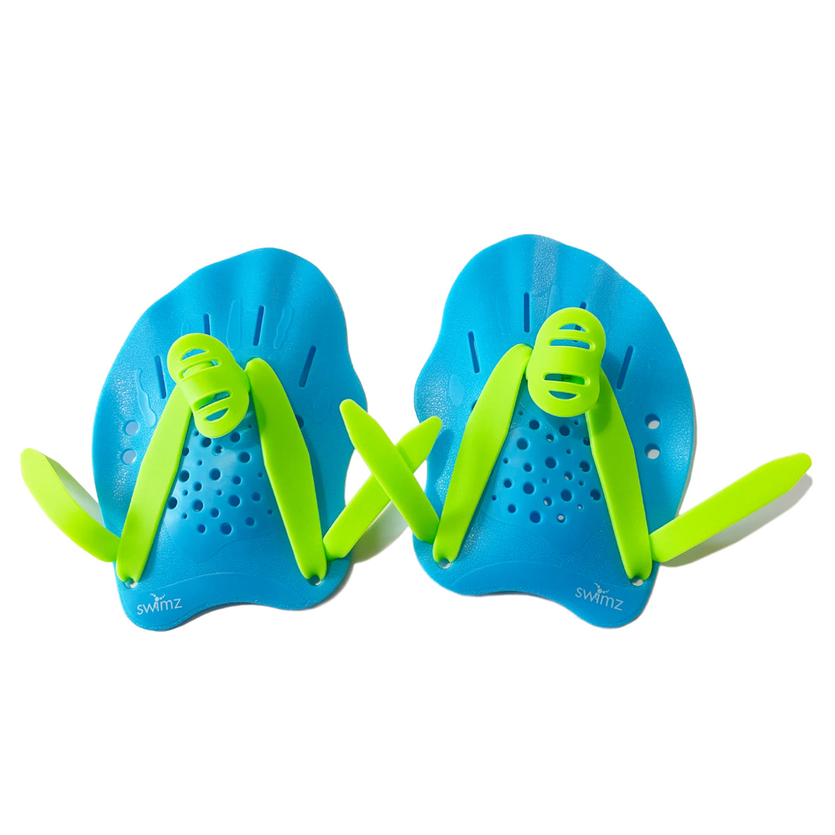 Swimz Excel Technical Hand Paddles - Blue / Lime