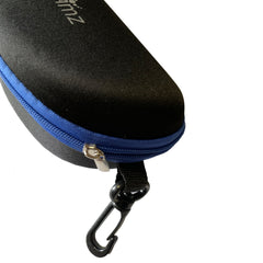 Swimz Swimming Goggle Case - Black/Blue - Semi Rigid Swimming Goggle storage case