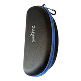 Swimz Swimming Goggle Case - Black/Blue - Semi Rigid Swimming Goggle storage case