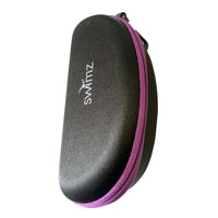 Swimz Swimming Goggle Case - Black/Purple - Semi Rigid Swimming Goggle storage case
