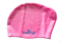 Swimz Long Hair Silicone swim cap - 100% soft Silicone Swim Cap for long Hair (Pink)