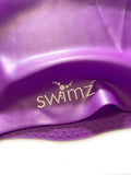 Swimz Long Hair Silicone swim cap - 100% soft Silicone (Purple)