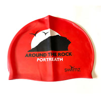 Swimz "Around The Rock" Silicone Swim Cap - Red